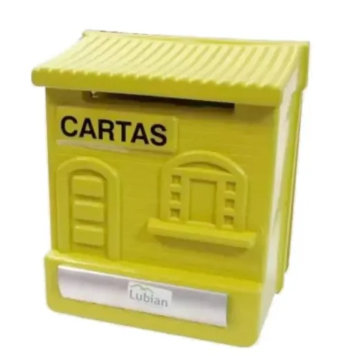 CAIXA CORREIO COLONIAL AMARELA PLASTICA - LUBIAN