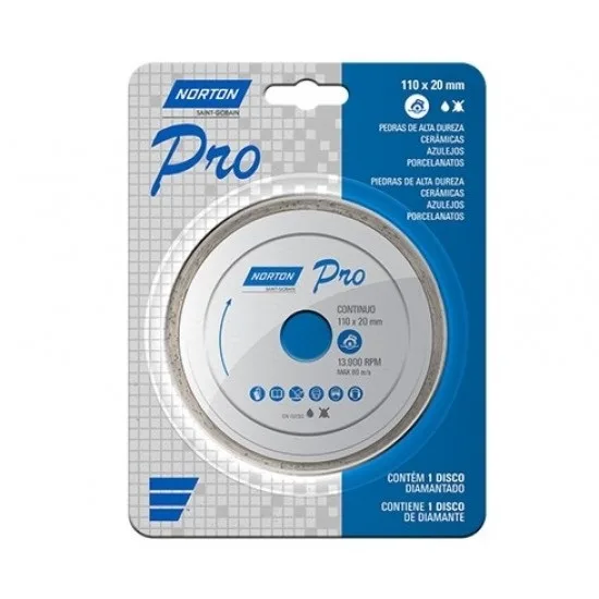 DISCO DIAMANTADO PRO CONTINUO 4.1/2" (BRANCO) - NORTON