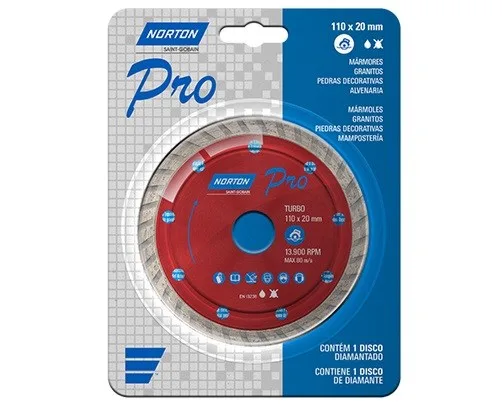 DISCO DIAMANTADO PRO TURBO 4.1/2"(VERMELHO) - NORTON