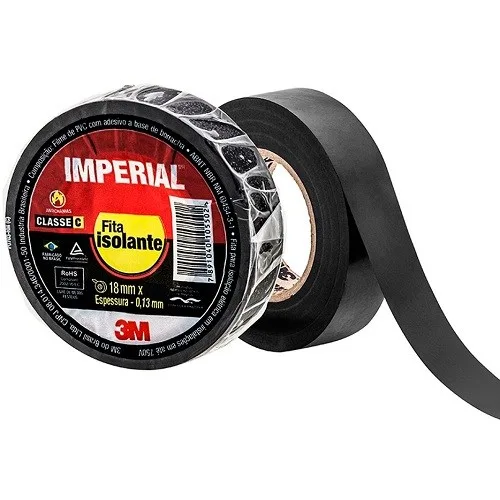 FITA ISOLANTE 18MM X 5M PRETA IMPERIAL - 3M
