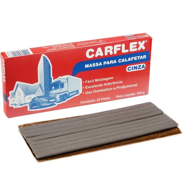 MASSA CALAFETAR CINZA 350G - CARFLEX
