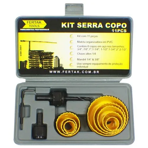 JG. SERRA COPO 19 A 64MM C/ 11 PC - FERTAK
