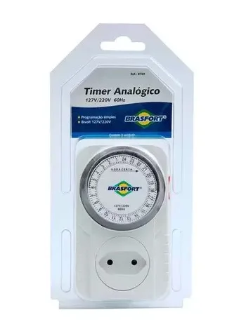 TIMER ANALOGICO BIVOLT - BRASFORT