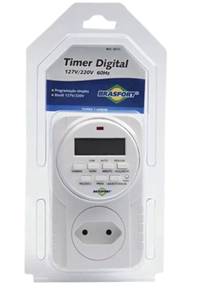 TIMER DIGITAL BIVOLT - BRASFORT