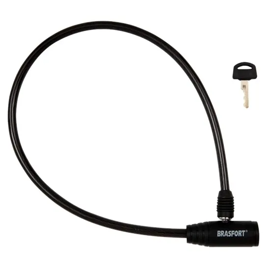 CADEADO P/ BICICLETA C/ CHAVE 8MM X 0,60M - BRASFORT