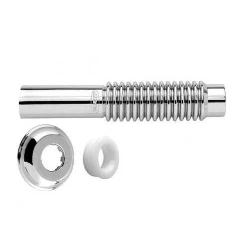 TUBO LIGACAO PVC METALIZADO SANFONADO AJUSTAVEL 260MM - BLUKIT