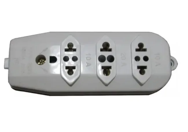 TOMADA EM BARRA MOD. ANTIGO 3 S/ EMB. C/ 10 UN -