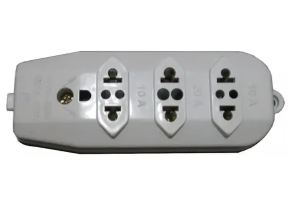 TOMADA EM BARRA MOD. ANTIGO 3 S/ EMB. C/ 10 UN -