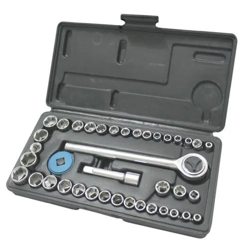 JG. SOQUETE SEXTAVADO C/ 40 PC E C/ CHAVE CATRACA - FERTAK