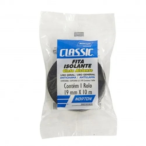 FITA ISOLANTE 19MM X 10M PRETA CX C/ 24 UN - CLASSIC NORTON