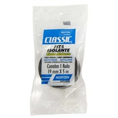 FITA ISOLANTE 19MM X 5M PRETA CX C/ 24 UN - CLASSIC NORTON