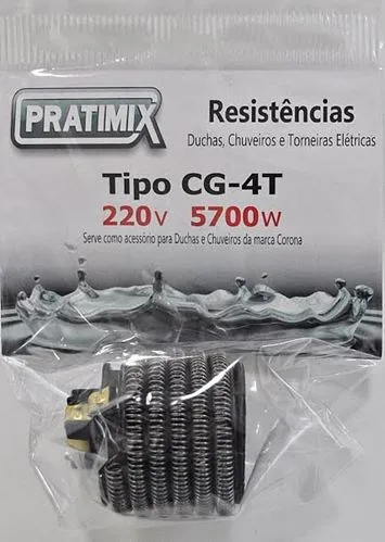 RESISTENCIA 4 TEMP. GORDUCHA CORONA 5700W 220V (Y) - PRATIMIX