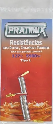 RESISTENCIA DUO LORENZETTI 5500W 127V (Q) - PRATIMIX
