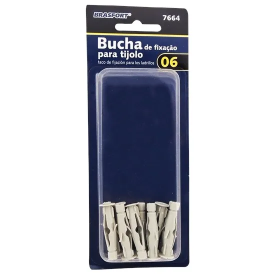 ENC. BUCHA DE FIXACAO TIJOLO B. 06  C/10 - BRASF