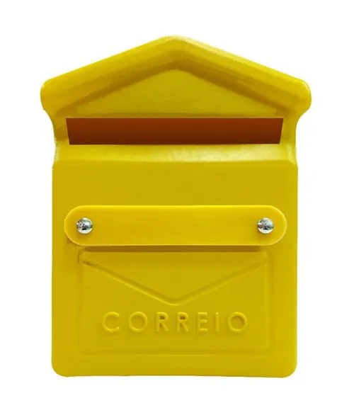 CAIXA CORREIO COLONIAL AMARELA PLASTICA - UNIFORTTE