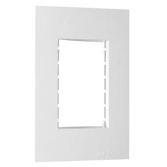 PEE UNA MAX PLACA 4X2 C/ 3 POSTO RETANGULAR BRANCO