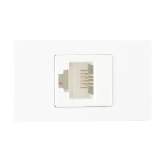 PEE UNA MODULO TOMADA P/ TELEFONE RJ11 4 VIAS BRANCO