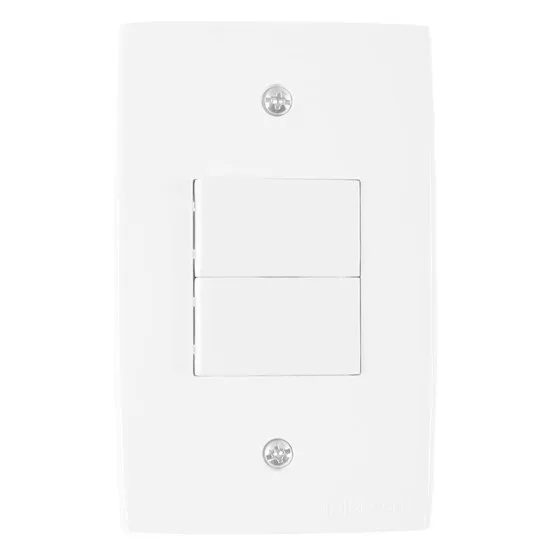 PEE UNA CJ. 2 INTERRUPTOR PARALELOS C/ PLACA BRANCO