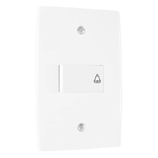 PEE UNA CJ. 1 INTERRUPTOR PULSADOR P/ CAMPAINHA BRANCO
