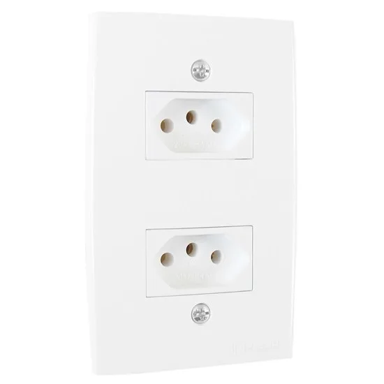 PEE UNA CJ. 2 TOMADA 2P+T 20A C/ PLACA BRANCO