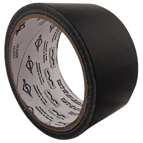 FITA SILVER TAPE PRETA 48MM X 5M - BRASFORT