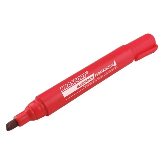 CANETA MARC. PERMANENTE PONTA GROSSA VERMELHA - BRASFORT