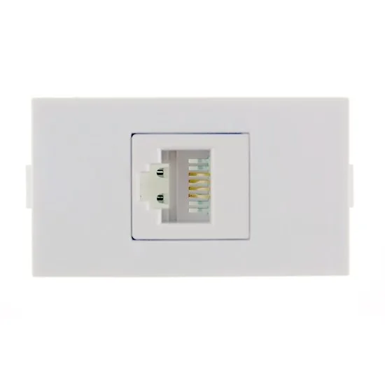 PEE ALFA MODULO TOMADA P/ TELEFONE RJ11 4 VIAS BRANCO