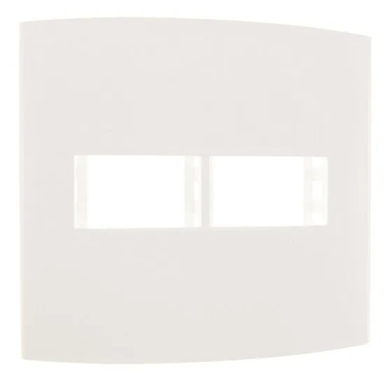 PEE ALFA PLACA 4X4 C/ 2 POSTO RETANGULAR BRANCO