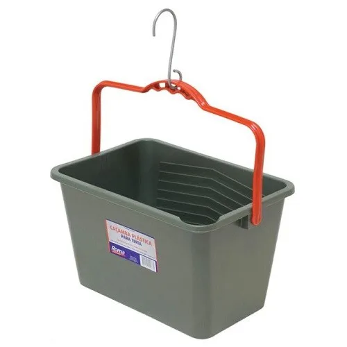 CACAMBA PLASTICA P/ PINTUR CINZA 10L - PINCEIS ROMA