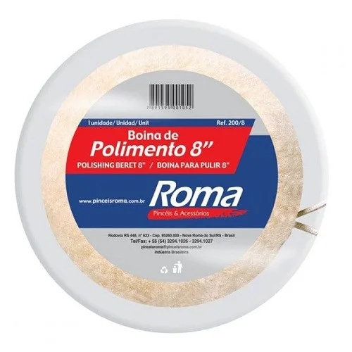 BOINA DE POLIMENTO N. 8'' - PINCEIS ROMA