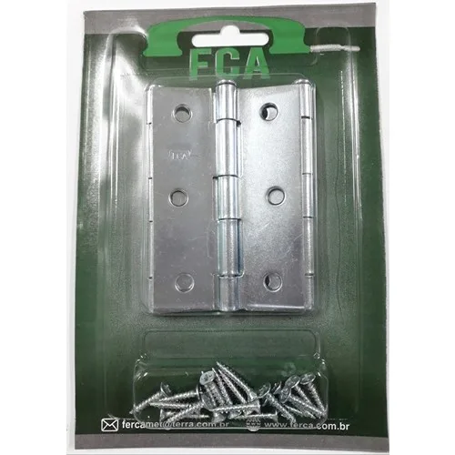 DOBRADICA ZINCADO LIGHT 3.1/2'' BLISTER  C/ 3 PC - FERCA