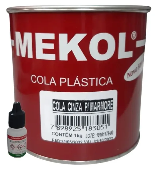 MASSA PLASTICA CINZA 800G - MEKOL