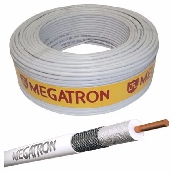 CABO COAXIAL 06 67% C/ 100M BRANCO - MEGATRON