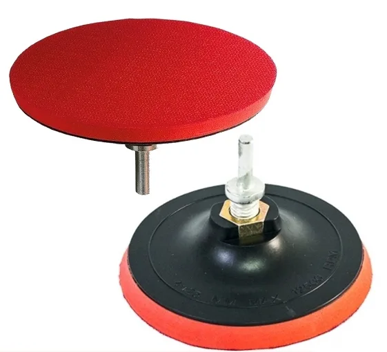 DISCO BORRACHA C/ SUPORTE P/ BOINA C/ VELCRO P/ FURADEIRA 125MM - MTX