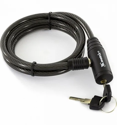 CADEADO P/ BICICLETA C/ CHAVE 8MM X 1,20M - MTX