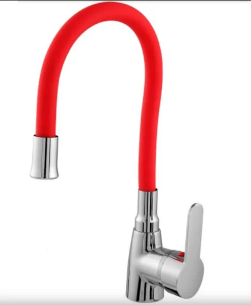 TORNEIRA MONO COZINHA BANCA TUBO COLORIDO VERMELHO - ULTRA METAIS