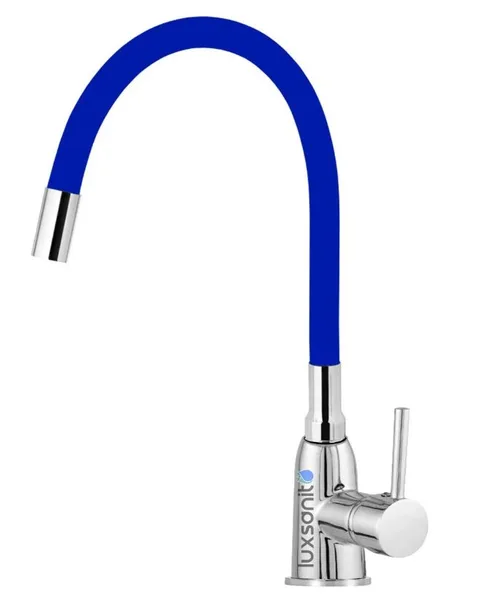 TORNEIRA MONO COZINHA BANCA TUBO COLORIDO AZUL COBALTO - ULTRA METAIS