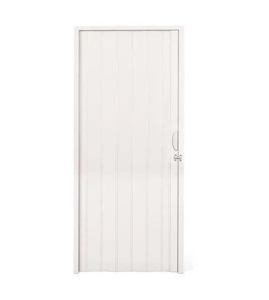 PLAST. - PORTA BRANCO NEVE SANFONADA PVC 90CM X 2,10M