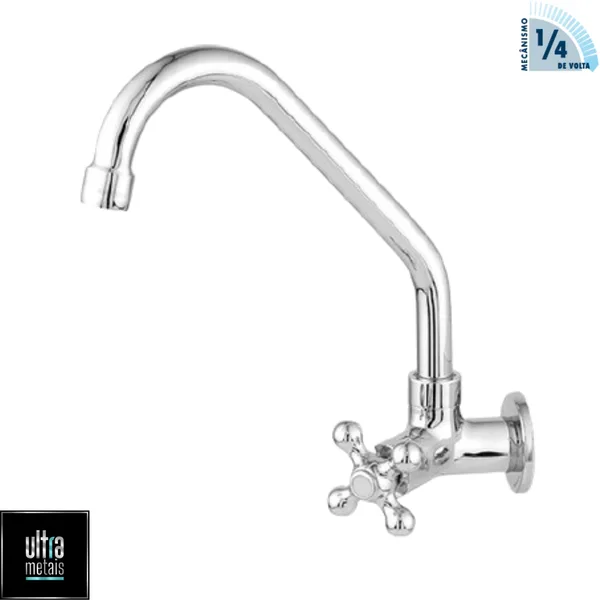 TORNEIRA METAL 1167 COZINHA PAREDE 5/8 BICA MOVEL C33 1/4 V - ULTRA METAIS