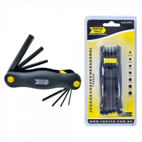 JG. CHAVES TIPO CANIVETE TORQUE C/ 8 PC - FERTAK