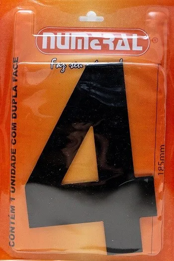 NUMERO GRANDE ACM PRETO 4 - NUMERAL