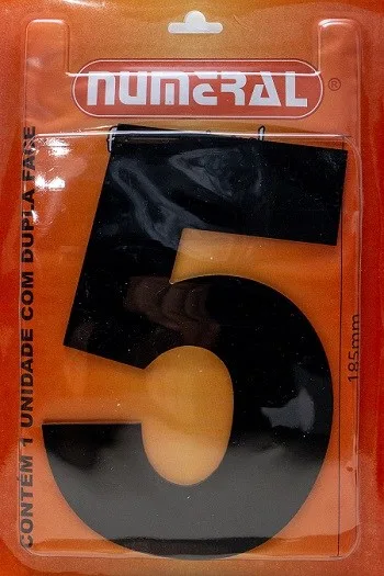 NUMERO GRANDE ACM PRETO 5 - NUMERAL