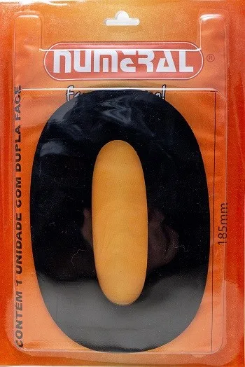 NUMERO GRANDE ACM PRETO 0 - NUMERAL