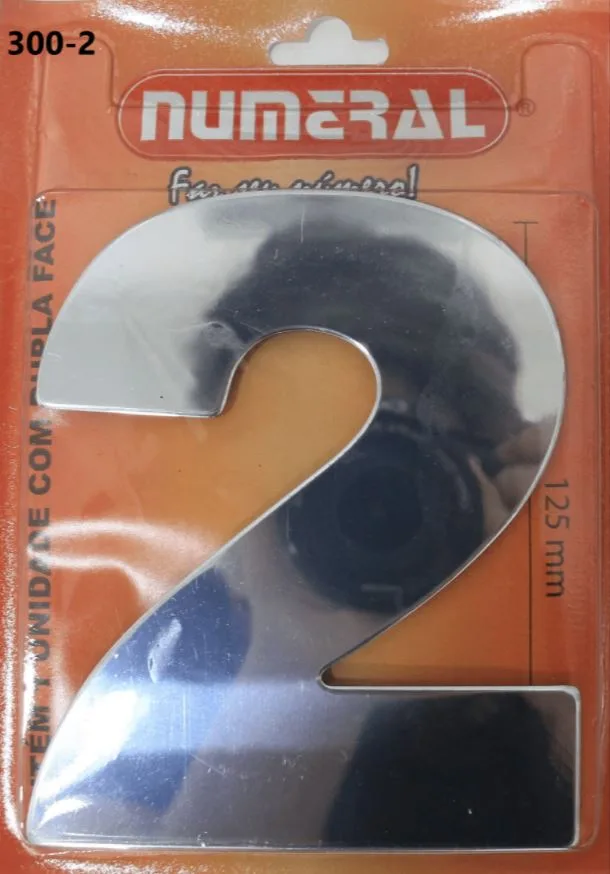 NUMERO 125MM ACM ESPELHADO 2 - NUMERAL