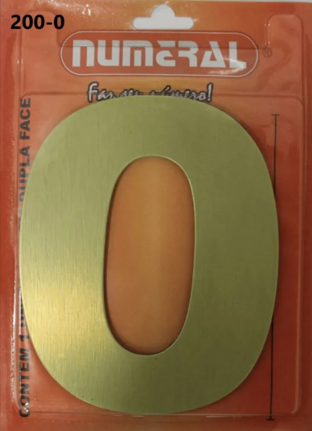 NUMERO 125MM ACM OURO ESCO. 0 - NUMERAL