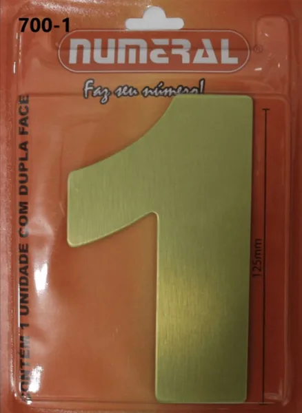 NUMERO 125MM ACM OURO ESCO. 1 - NUMERAL