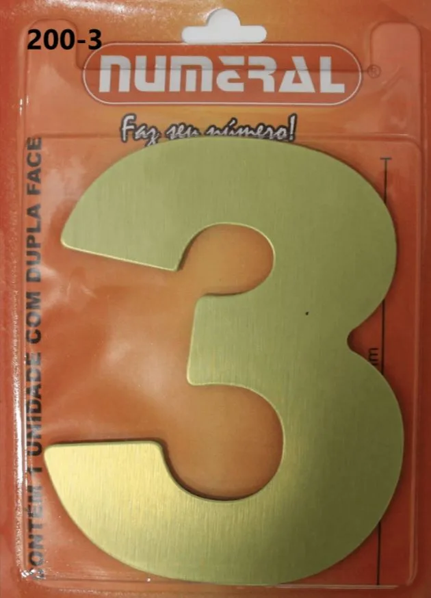 NUMERO 125MM ACM OURO ESCO. 3 - NUMERAL