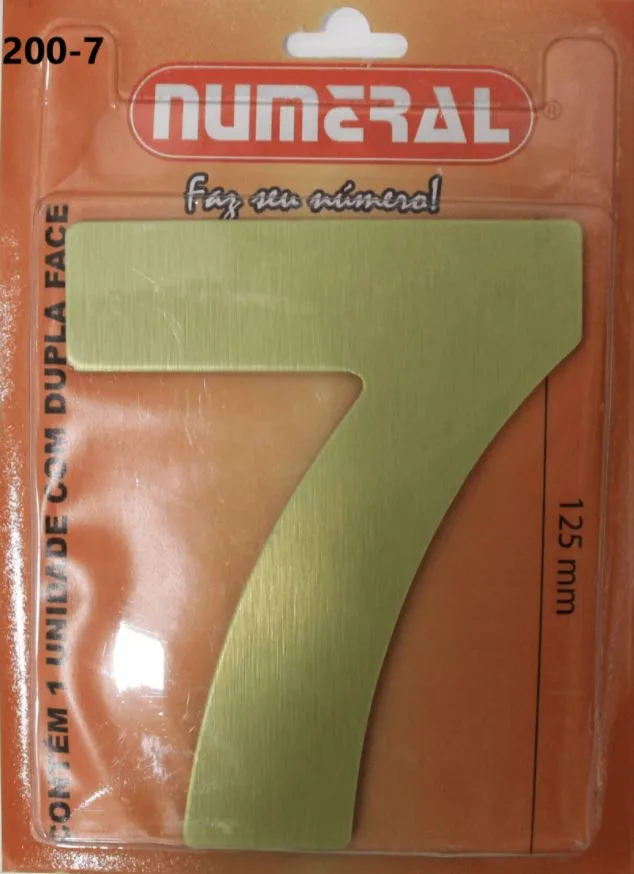 NUMERO 125MM ACM OURO ESCO. 7 - NUMERAL