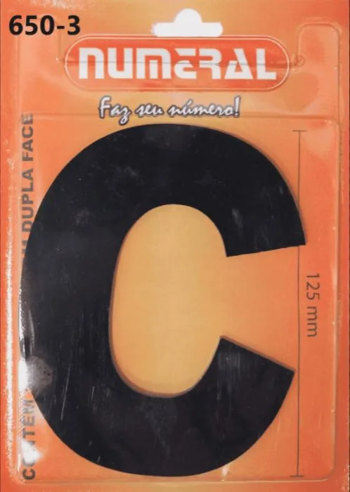 LETRA PRETO 125 MM C - NUMERAL