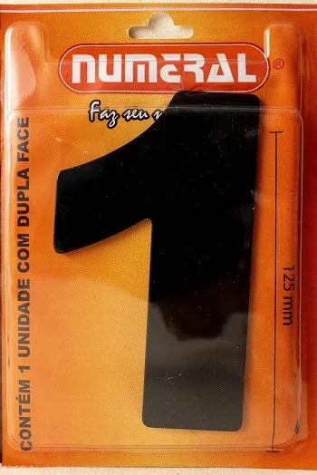 NUMERO 125MM ACM PRETO 1 - NUMERAL